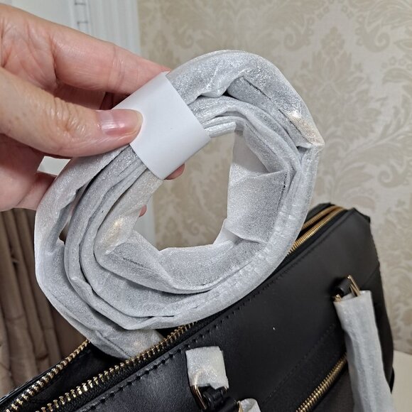 MICHAEL Michael Kors Maya Black Pebbled/Smooth Leather Satchel NWT - Picture 10 of 13